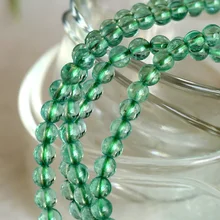 Высокое качество прозрачный зеленый Апатит Carbapatite стрейч браслеты круглый мм 4 мм бусины 4 раза Fit Ювелирные изделия цепочки и ожерелья