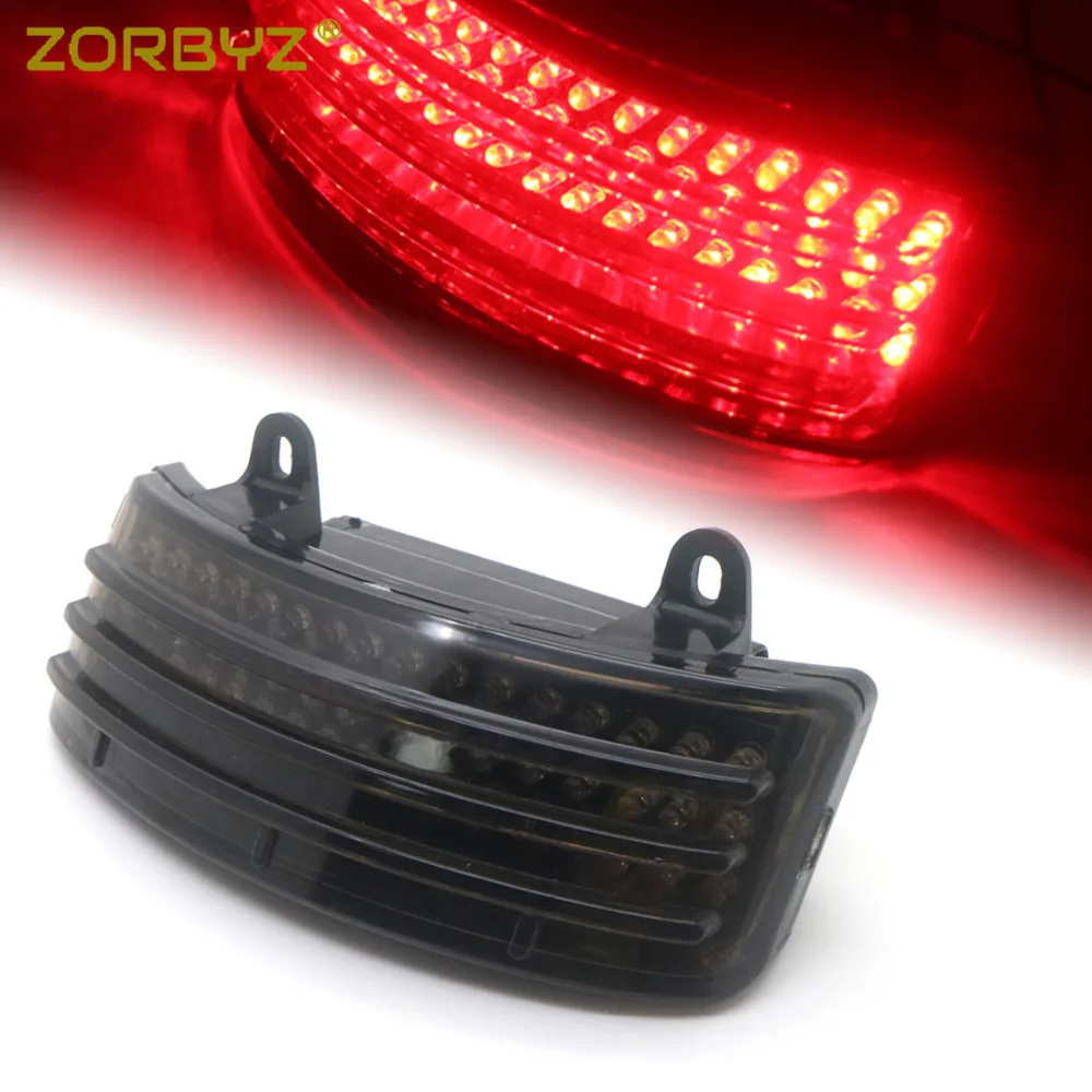 

ZORBYZ Motorcycle Smoke Tri-Bar LED Rear Brake Fender Tip Light For Harley Street Road Glide USA Edition 2015 2016 2017 2018