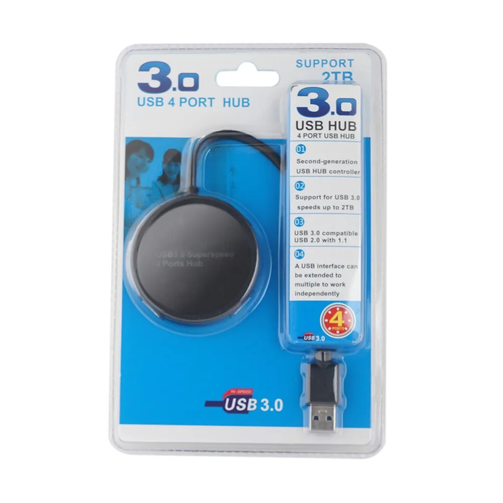 

4 Port USB 3.0 Hub High Super Speed Adapter Cable For PC Laptop adapter