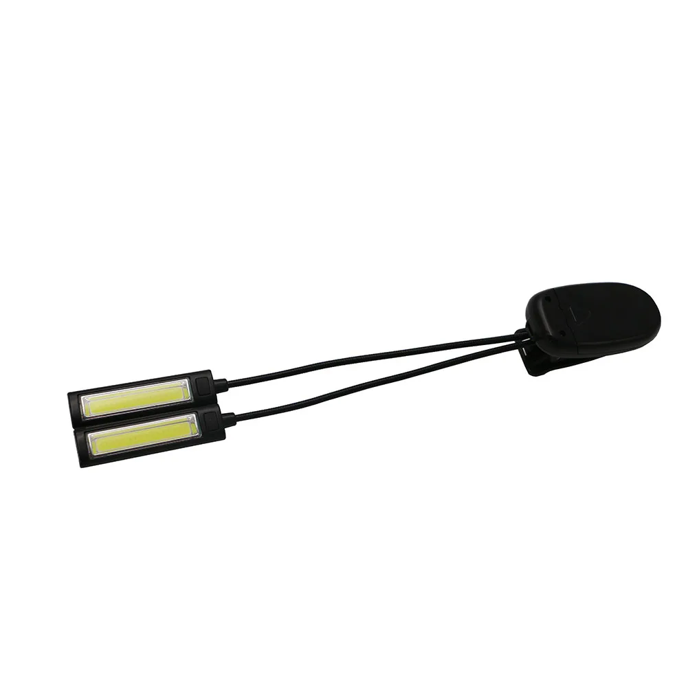 COB светодиодный Ночной светильник, настольная лампа с двойной гибкой рукояткой, настольная лампа, прикрепляемая к прикроватной тумбочке, для чтения, для учебы, Настольный светильник, Luminaria, питание от USB/AAA