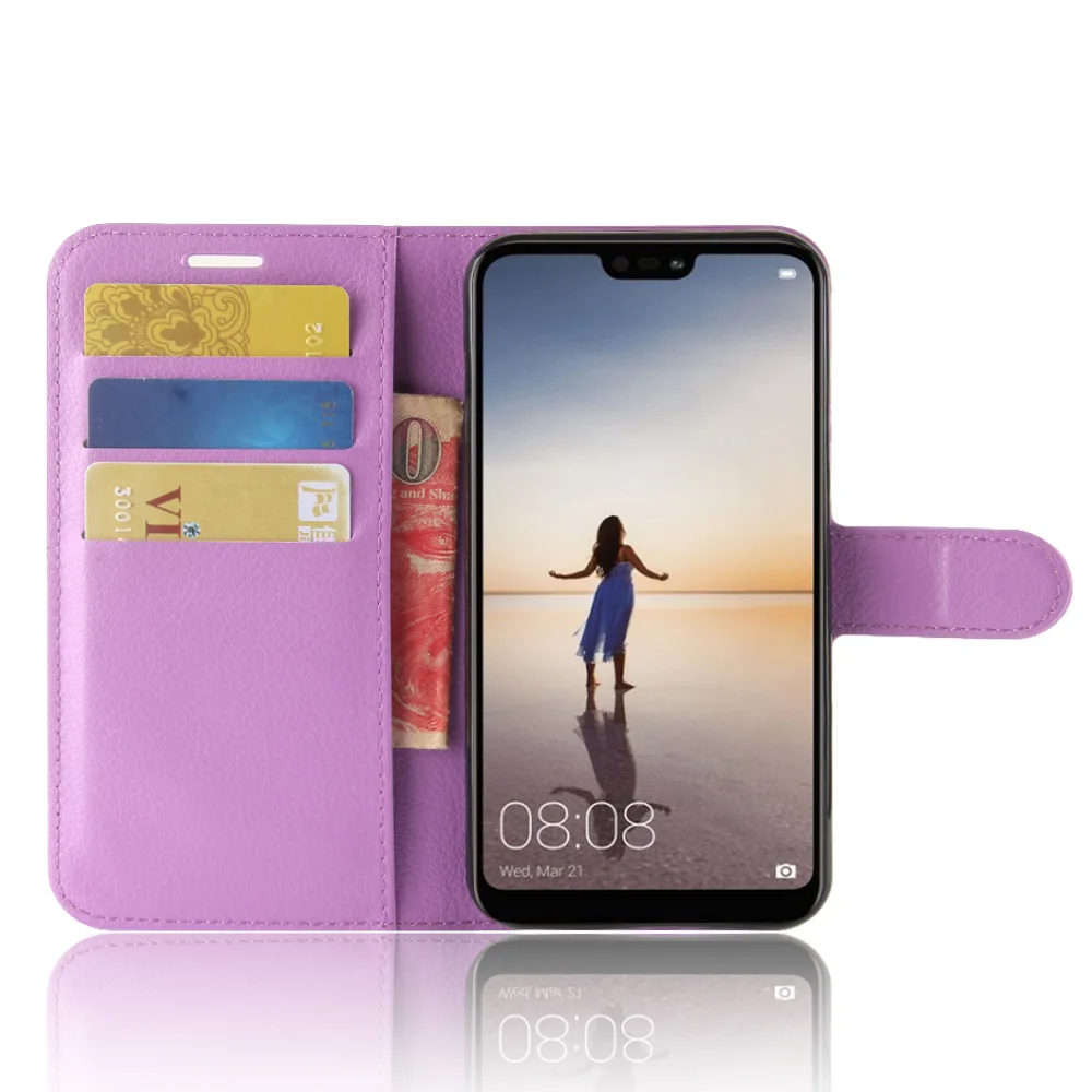 

YINGHUI for Huawei P20 Lite Cover Wallet Style Litchi Texture Flip Cover Case for Huawei P20 Lite 5.84 inch Leather Case