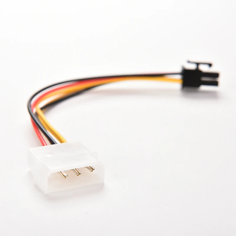 

1Pcs 4 Pin Molex IDE To 6 Pin PCI-E Graphic Card Power Supply Cable Adapter PC Video Card Connector Cable Converter Cord 17cm