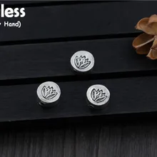 Uglyless реального S925 стерлингового серебра хлопья Круглый Бисер аксессуар ювелирные изделия DIY ручной резной лотоса выводы Этническая Spacer бобы