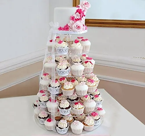

event party supplies Details about 6 Tier Maypole Clear Acrylic Round Cupcake Stand Wedding Party Didsplay wedding decoration