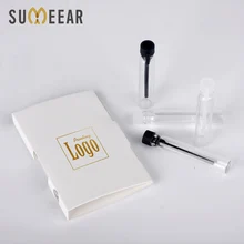 100 шт./лот 2 мл флакон-капельница флакон духов с бумажной картой образец многоразового использования флакон духов душистые пробирки флаконы