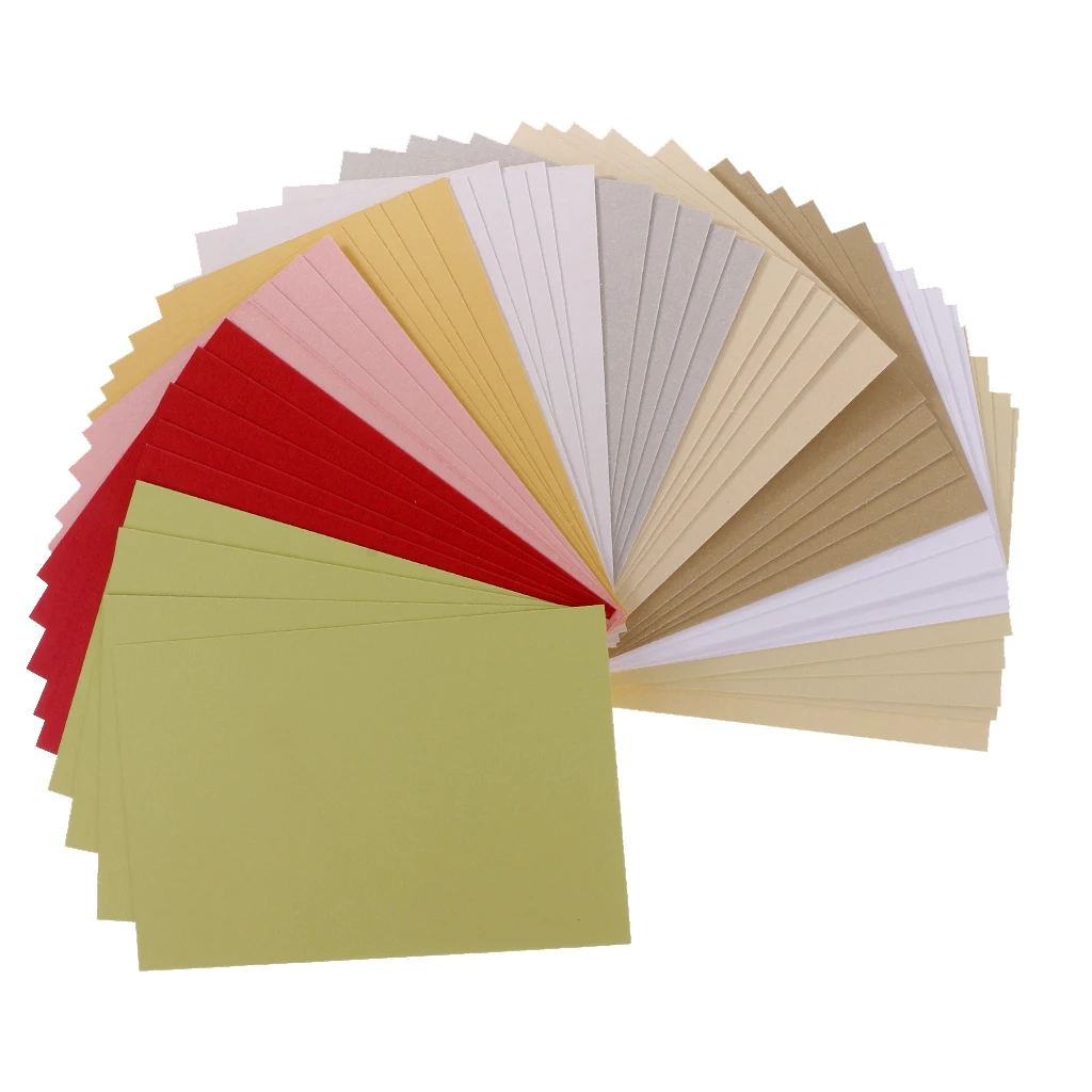 50 Pieces Pearlescent Cardstock Paper Crafts Specialty Paper Assorted Colors