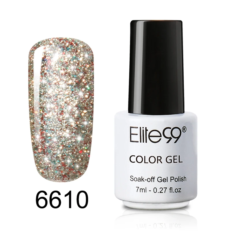 Elite99 супер шикарный Звездный УФ-гель для ногтей Дизайн ногтей светодиодный блестящий гель лак стойкий Полупостоянный гель лак - Цвет: 6610