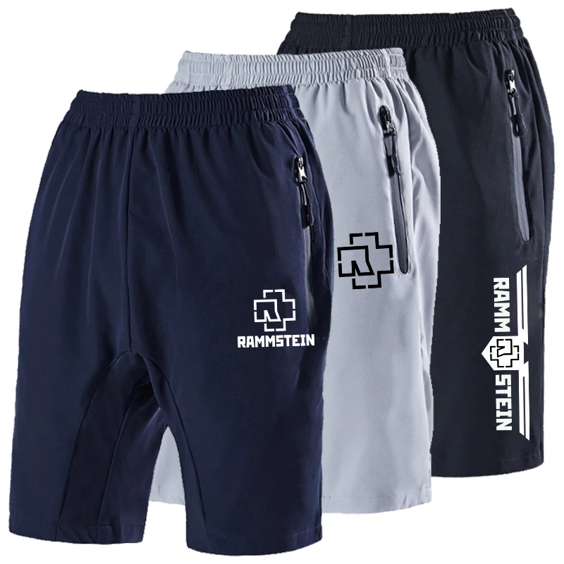 

2019 New Rammstein Print Movement Dry Quickly Shorts Beach Casual Short Pants Running Fitness Shorts