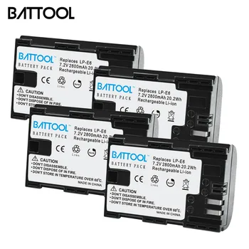

BATTOOL 4pcs Rechargeable Li-ion Batteries for Canon 7D Mark II Camera for EOS 60D 70D 80D for EOS 5D Mark II III IV 6D Mark II