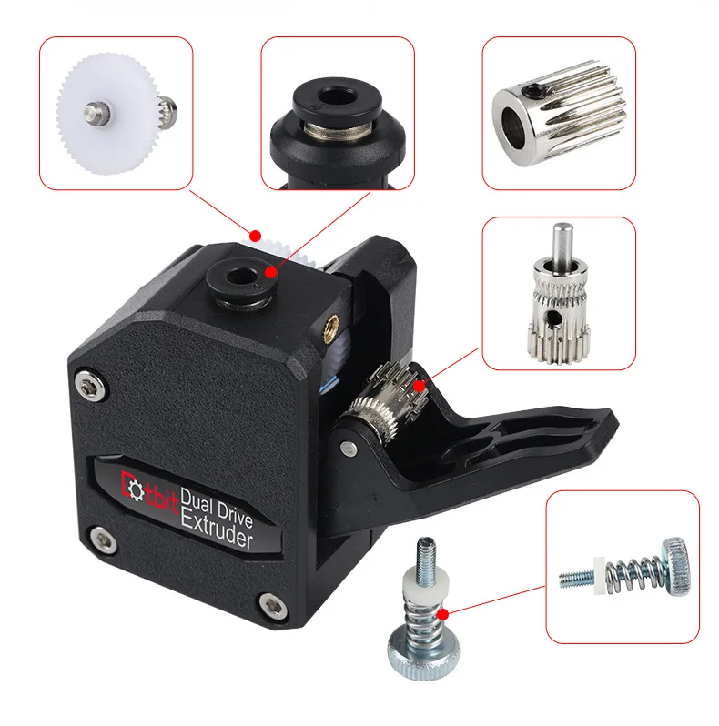 

High performance BMG extruder Cloned Btech Bowden Extruder Dual Drive Extruder for 3d printer for 3D printer MK8 For CR10 Ender3