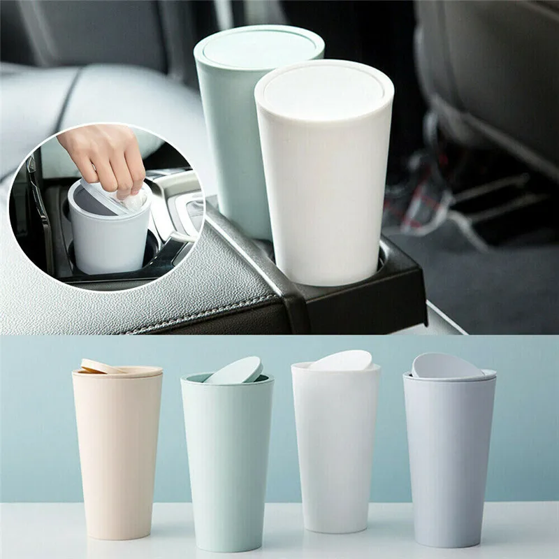 

Mini Small Waste Bin Desktop Garbage Trash Can Recycled Tabletop Wastebasket Car Dustbin Home Office Room