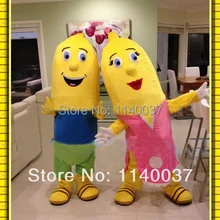 Маскоты банан мальчик/банан девушка Маскоты костюм для взрослых Размеры мультипликационный персонаж банан Cosply Необычные платья Карнавальный костюм