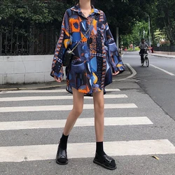 Women Retro Long Sleeve Loose Blouse Korean Shirt Tops 3D Printed Blouse Lady Office Shirt Casual Loose Tops Women Retro Long Sleeve Loose Blouse Korean Shirt Tops 3D Printed Blouse Lady Office Shirt Casual Loose Tops