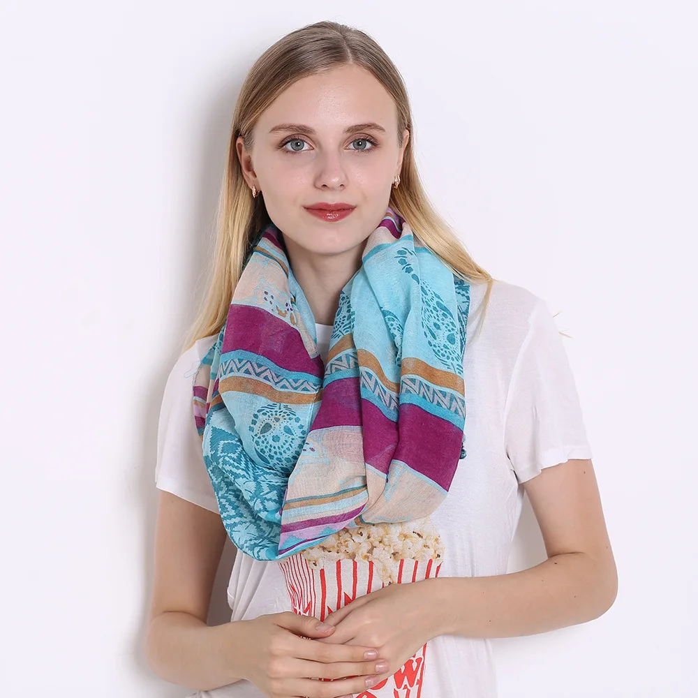 Plaid Infinity Snood Women Long Scarves Ring For Spring Warm Fashion Neck Shawls Ladies Accessories Plaid Snood Women Ring Scarf