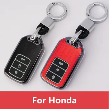 

Aluminium alloy Luminous Key Case Fob Cover Frame For Honda CRV XRV Vezel URV Avancier New Civic Accord Smart Key Keychain Car S