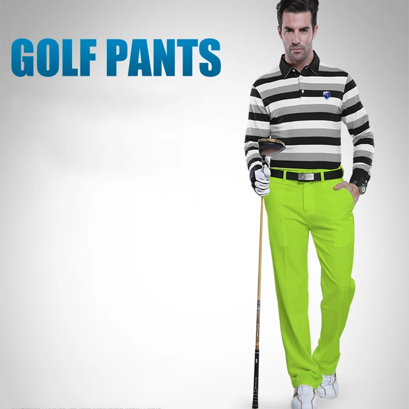 PGM Для мужчин однотонные яркие брюки для гольфа зимние Водонепроницаемый дышащие высота Эластичность быстросохнущая Мужская Гольф трико, спортивные брюки