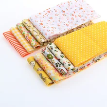 Хлопчатобумажная Лента ткань лента ткань 10 шт./лот желтый набор рулон стеганая ткань для пэчворка для шитья игрушек Тильда ремесла 6x100 см