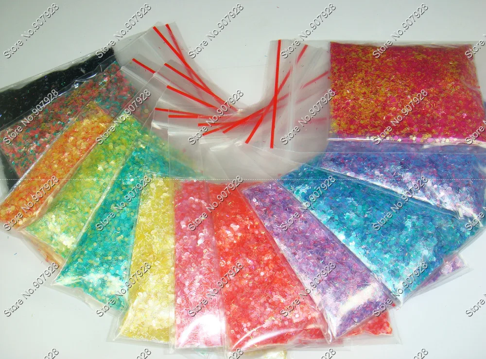

120gram=12Mixed Colors Round Dot with Strips Solvent Resistant Glitter Spangle Shapes for Nail Polish Acrylic Art Decortions