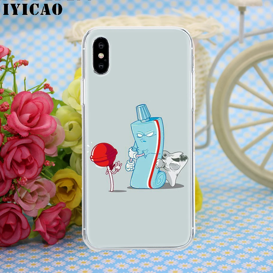 Жесткий чехол IYICAO с зубами для iPhone 4, 4S, 5, 5S, Se, 6, 7, 7 plus, 8, 8 Plus, X, XS, MAX, XR, 6s Plus, 11 pro max - Цвет: 8