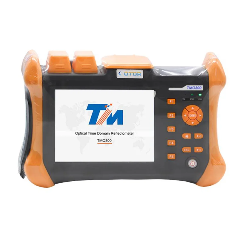 OTDR TMO-300-SM-A OTDR 1310/1550nm 30/28dB, интегрированный VFL, Сенсорный экран оптический измеритель коэффициента отражения методом временных интервалов VFL компанией DHL