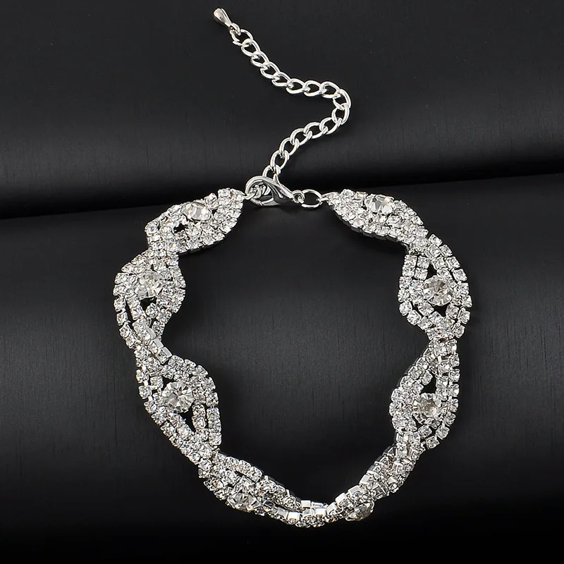 Женский браслет с кристаллами серебристого цвета|bracelets for|crystal bracelets for womeninfinity
