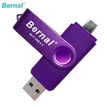 Bernal OTG USB 2,0 USB флеш-накопители флеш-накопитель для системы Android 8 ГБ 16 ГБ 32 ГБ 64 Гб 128 Гб внешний накопитель 2 в 1 флешка