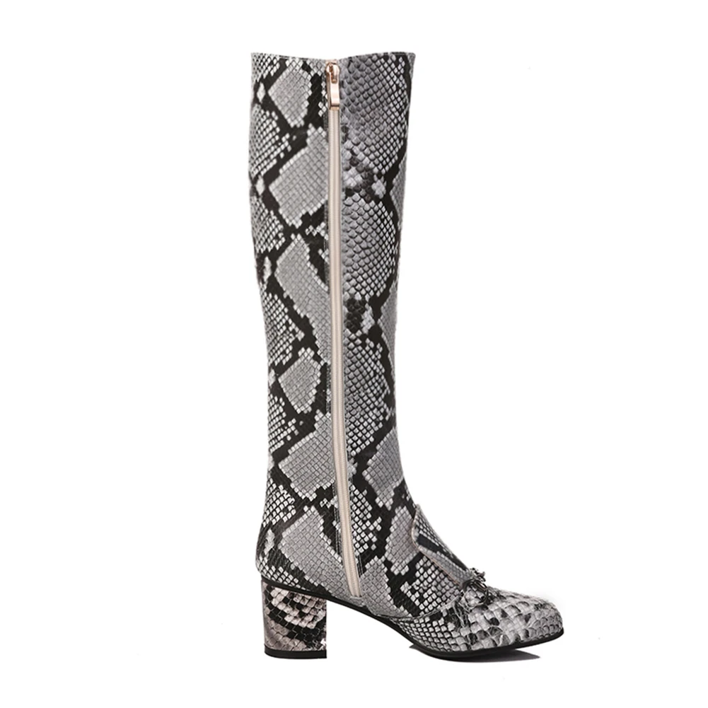 Femme 34 Hauteur Nouveau De Du Décontracté Véritable Talons Zip En Taille Cuir Mélangées Hiver Rouge Couleurs Hauts Pour Femmes Sarairis À Bottes Carré Chaussures 43 Grande Genou blanc UpSzVqMG