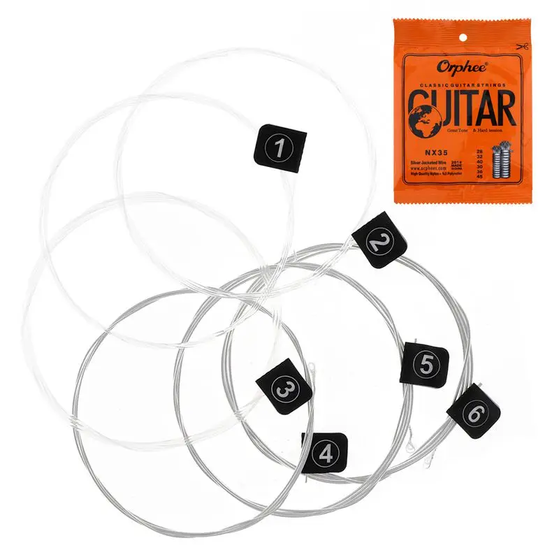 Orphee 6pcs/set Guitar Strings Conventional Classical String Series E/B/G/D/A/E Use High-quality Nylon Wire Feel Modera | Спорт и