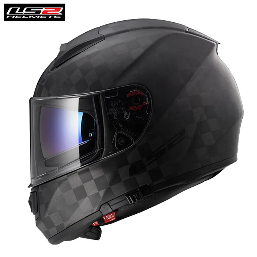 LS2 12 K углеродного волокна мотоциклетный шлем для гонок анфас Capacete Moto руля каск