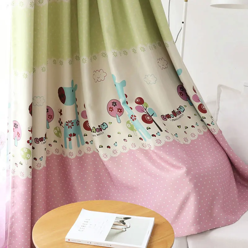 

Cartoon Curtains for Living Dining Room Bedroom pony Children Curtains Custom Children's Room Boys Girls Bedroom Windows