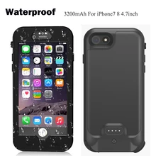 Водонепроницаемый высококачественный полный 3200 mAh Чехол для блока питания резервного заряда батареи Чехол для iPhone7 8 4,7 дюймов