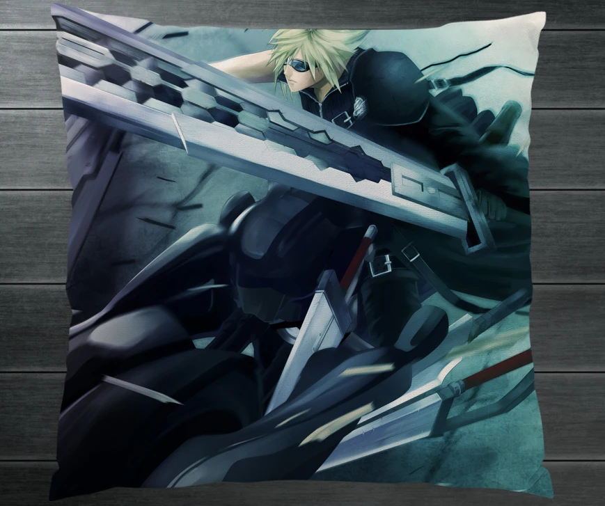 Final.Fantasy VII FF7 Cloud.Strife fanart двусторонний чехол для подушки 40 см Косплей Аниме подарок