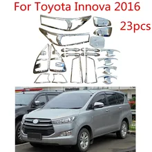 Высокое качество 23 шт. ABS хромированная отделка Аксессуары покрытием для Toyota Innova- AN140 FS переоборудование экстерьера автомобиля является особенным