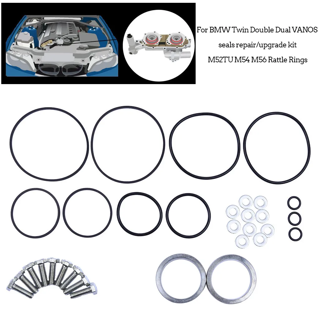 Для BMW двойной VANOS уплотнения комплект для ремонта/обновления M52TU M54 M56 погремушки кольца OEM 11361440142 аксессуары для coche 8Z