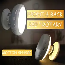 360 градусов вращающийся датчик движения лампа под шкаф огни ночник для спальни/гардероба/кухни/лестницы