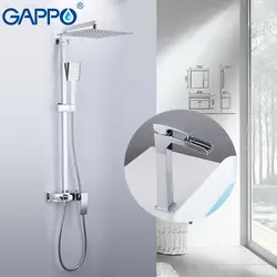 GAPPO душ система смесители для раковины chrome латунь настенный душ комплекты на бортике бассейна Раковина кран для ванной комнаты