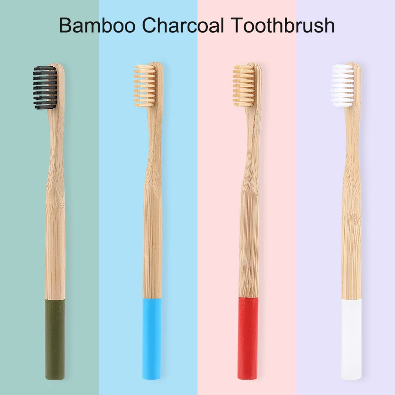Colorful Organic Toothbrushes - 10 Pcs, Propagating Bamboo Products