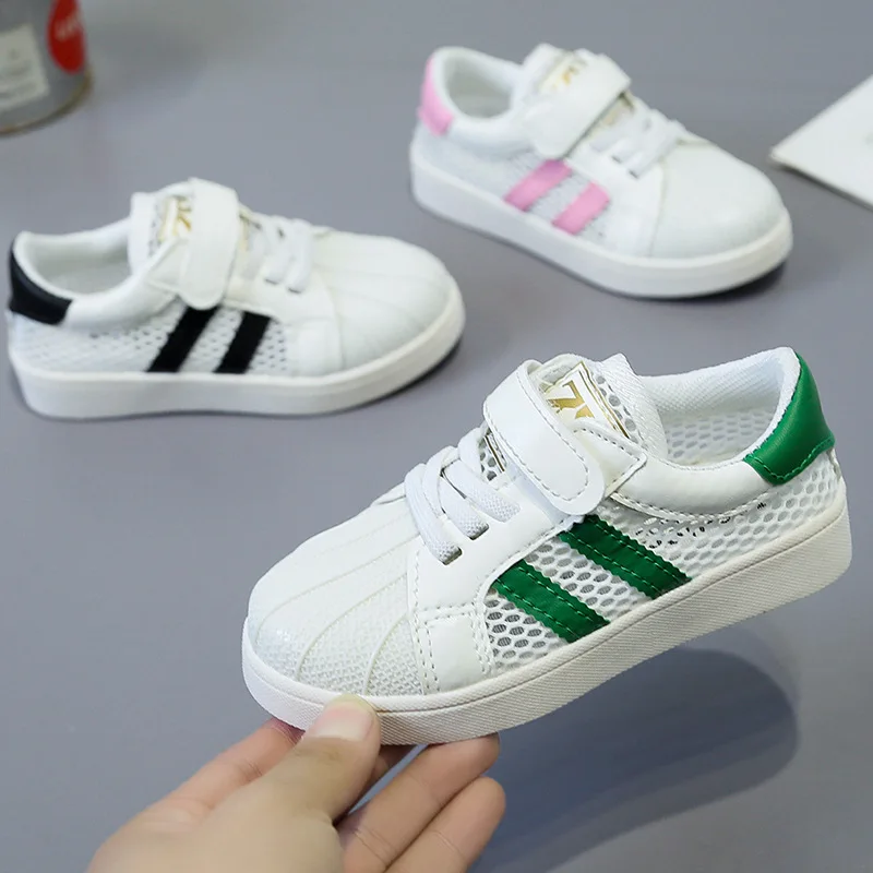 

2019 new Korean version of the shell head single net shoes breathable casual shoes big children net children's sports shoes