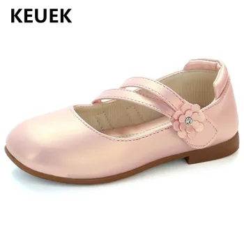 

New Spring/Autumn Single Shoes Children Student Dance Performance Leather Shoes Girls Princess Low-heeled Toddler Baby 018