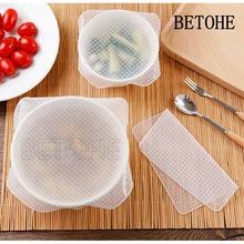 BETOHE Новые 3 шт Многофункциональная крышка для еды свежие Обёрточная бумага Кухня инструменты многоразовая силиконовая пищевая Обёрточная бумага s Seal Вакуумная крышка крышкой стрейч