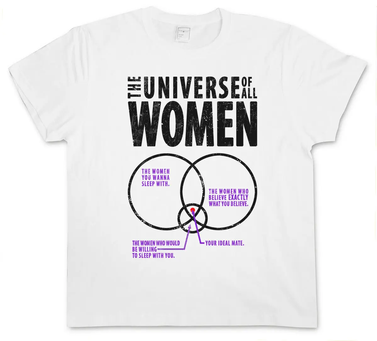 

THE UNIVERSE OF WOMEN LOGO I T-SHIRT - The Big TBBT Fun Bang Theory Nerd Shirt Casual Short Sleeve T shirt Novelty