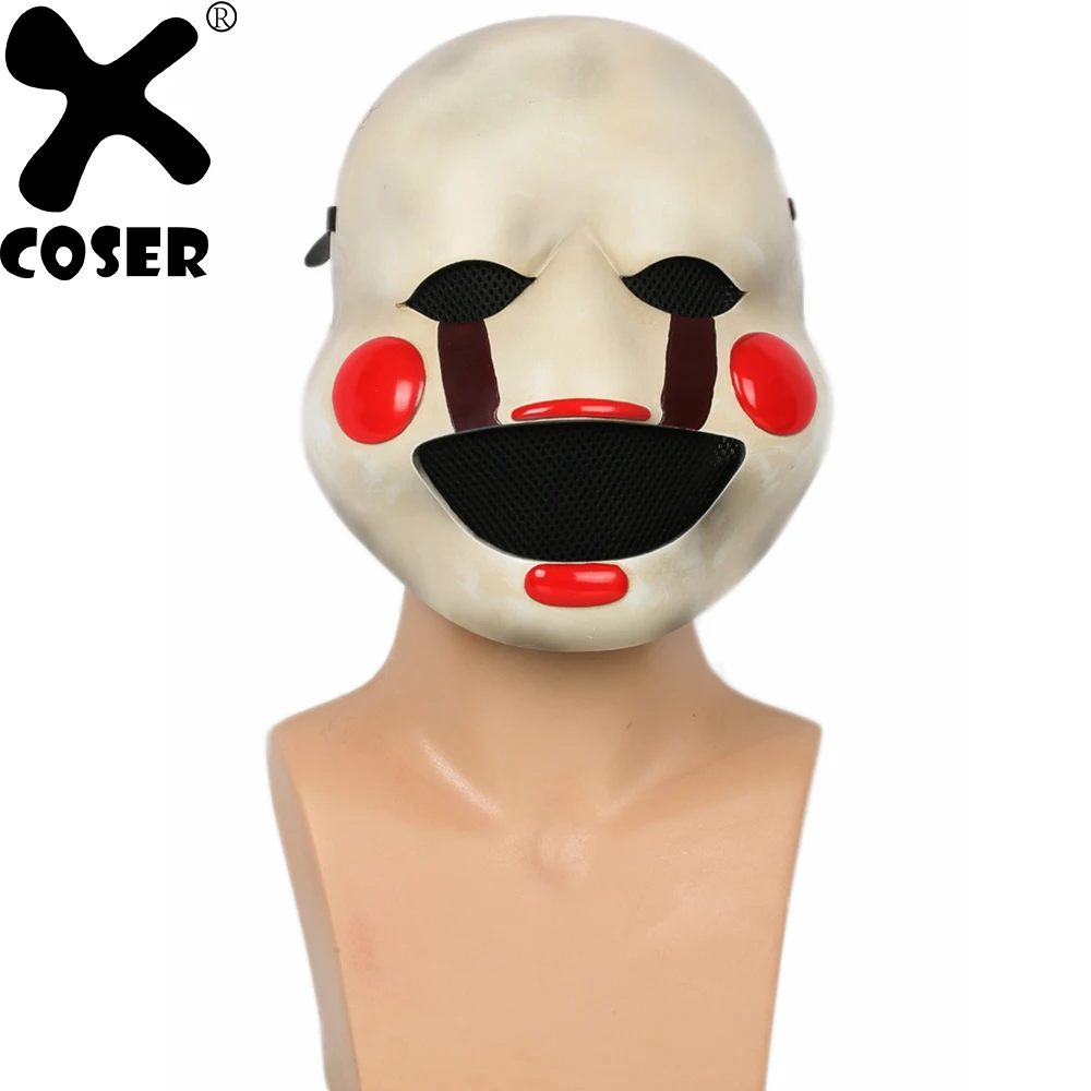 XCOSER FNAF маска марионетки Deluxe Смола Marionette Five Nights at Freddy's косплэй реквизит|Костюмы