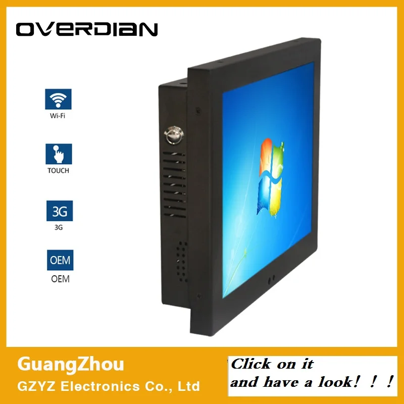 1" Интеллектуальный компьютер с квадратным экраном система Win7 один сенсорный экран 1024*768 промышленная компьютерная панель ПК Встроенный компьютер