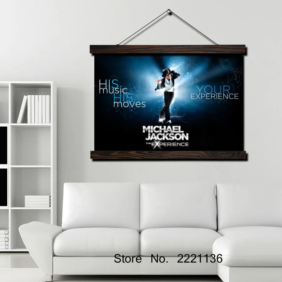 

Michael Jackson Scroll Painting Modern Home Framed Hanging Wall Decoration Artworks in High Definition Print Poster