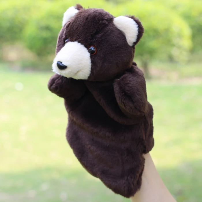Плюшевая игрушка-варежка Медведь кукла палец даже детская головоломка успокоить игрушки-марионетки