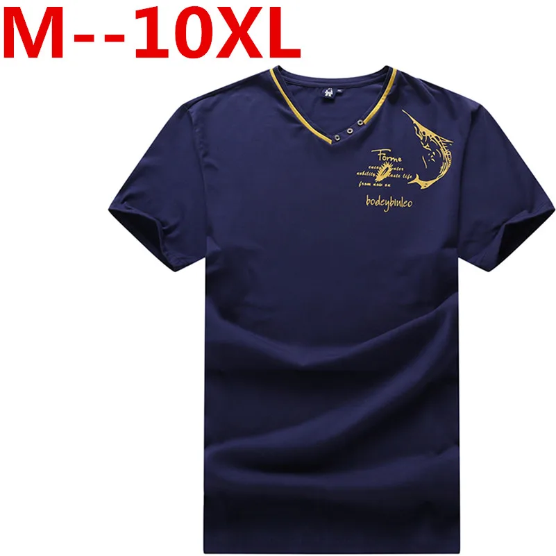 

big size 10XL 8XL 6XL 5XL 4XL 2018 Summer New T Shirt Men Loose Fit Cotton Vintage Letter Tops Plus Size Brand Clothing Large