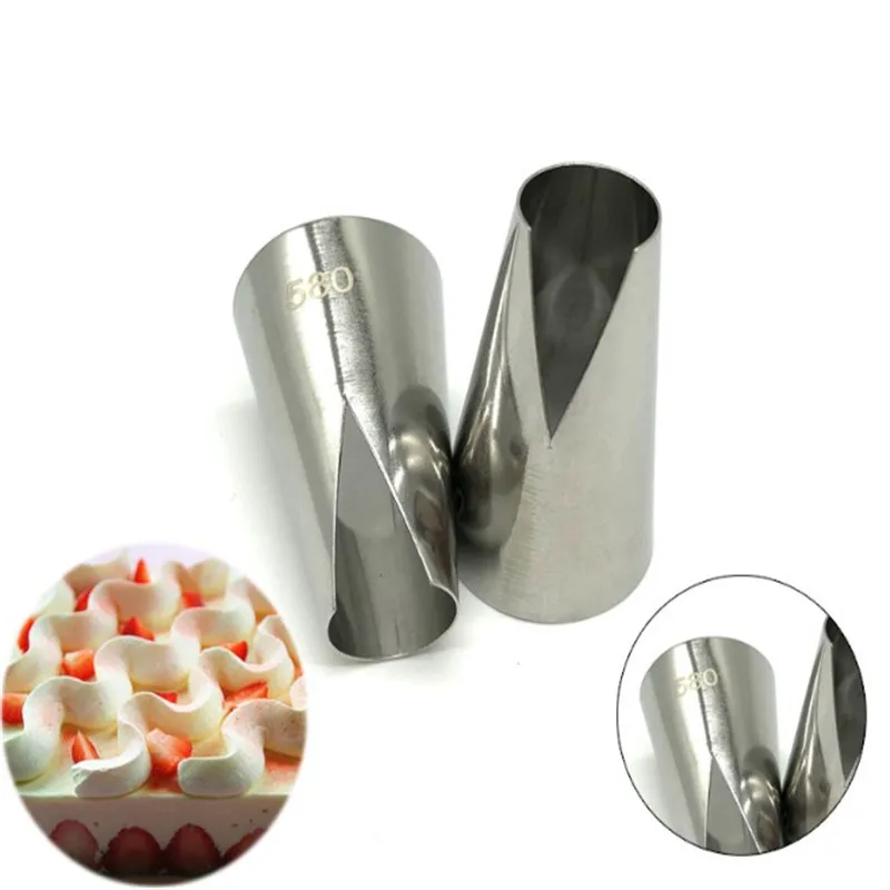 

VOGVIGO 580S# Flower Icing Piping Tips Nozzle Cake Cupcake Decorating Pastry Tool Stainless Steel Flower Tips Dessert Decorator