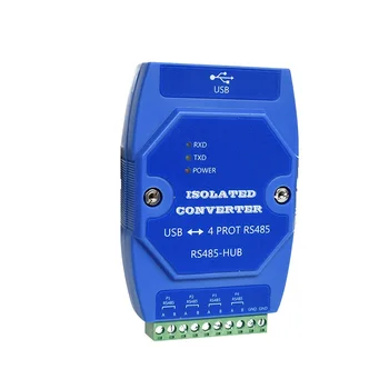 

Relay Distribution Converter of USB-to-4 RS485 Hub Industrial Serial Port Photoelectric Isolation Lightning Protection Module