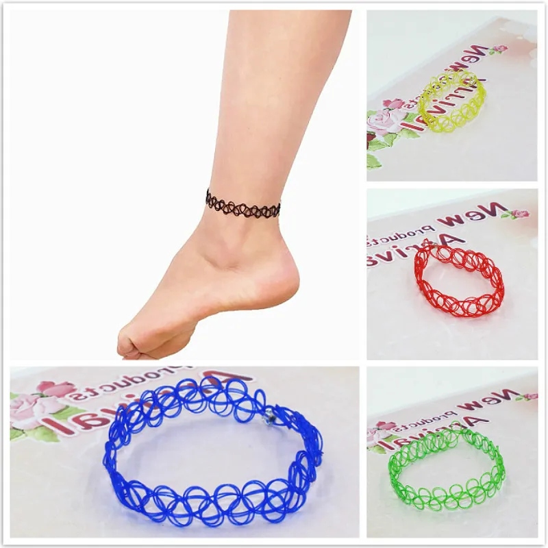 

Hot Sale Clavicle Circular Anklets Leg Holiday Seaside Resort Beach Jewelry Water Drop Cobwebbing Wholesale