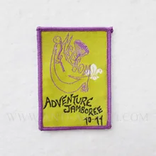 На заказ Вышивка нашивки желтый цвета дизайн ваш логотип патч черный письмо " Высокое качество без минимальный объем заказа